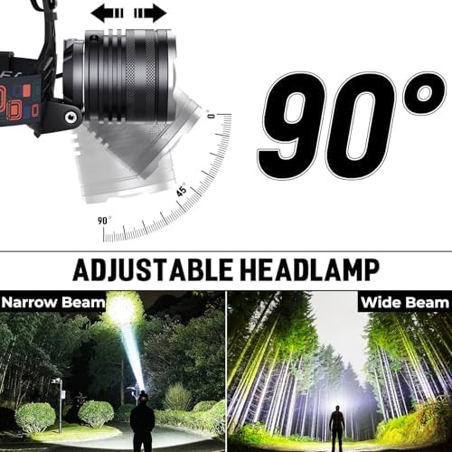 High lumen adjustable angle headlamp two pack — photo 4