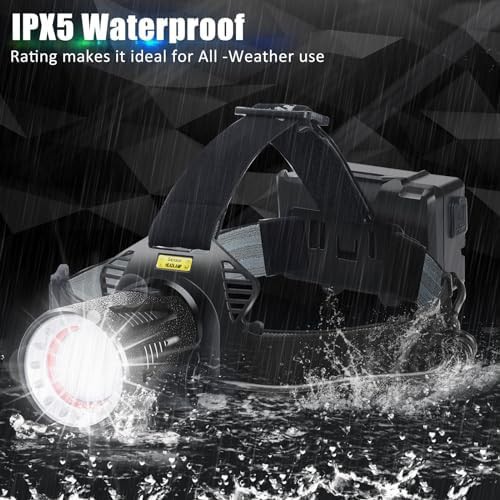 Rechargeable zoomable waterproof headlamp two pack — photo 4