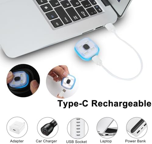 Rechargeable knit hairband with integrated LED light — photo 3