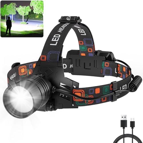 Super bright rechargeable LED headlamp with three modes
