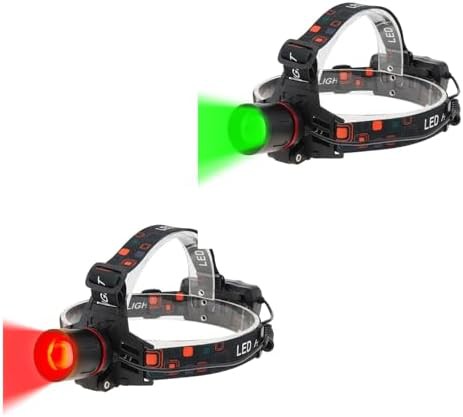 Red and green zoomable hunting headlamp