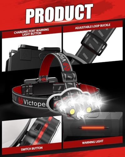 Rechargeable Red Light Hard Hat Headlamp — photo 5
