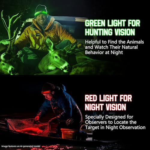 Bright beanie hat with red and green light — photo 4
