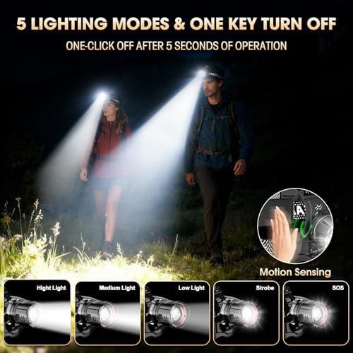 Motion sensor bright LED headlamp two pack — photo 3