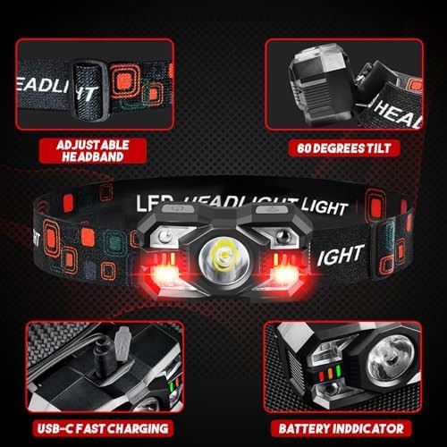 Rechargeable motion sensor headlamp six pack — photo 3