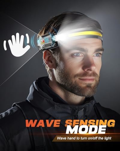 Wide beam running rechargeable headlamp two pack — photo 4