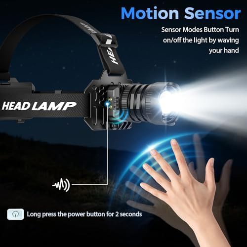 Motion sensor rechargeable dual pack headlamp — photo 5
