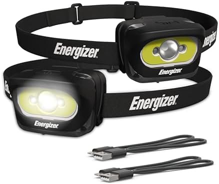 Rechargeable Black Headlamp with Red Light