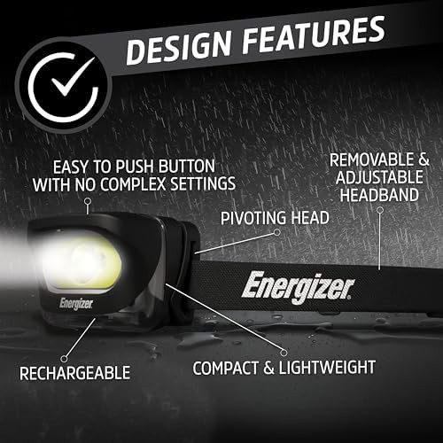 Rechargeable Black Headlamp with Red Light — photo 3